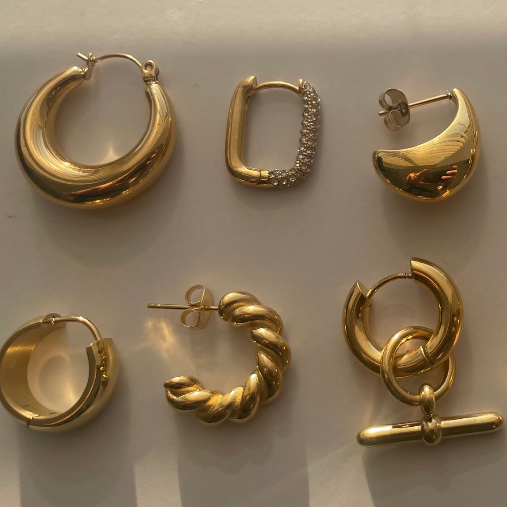 Gold Hoops - Chunky Hoops - Everyday Hoops - Gold Hoop Earrings - Thick Gold Hoops