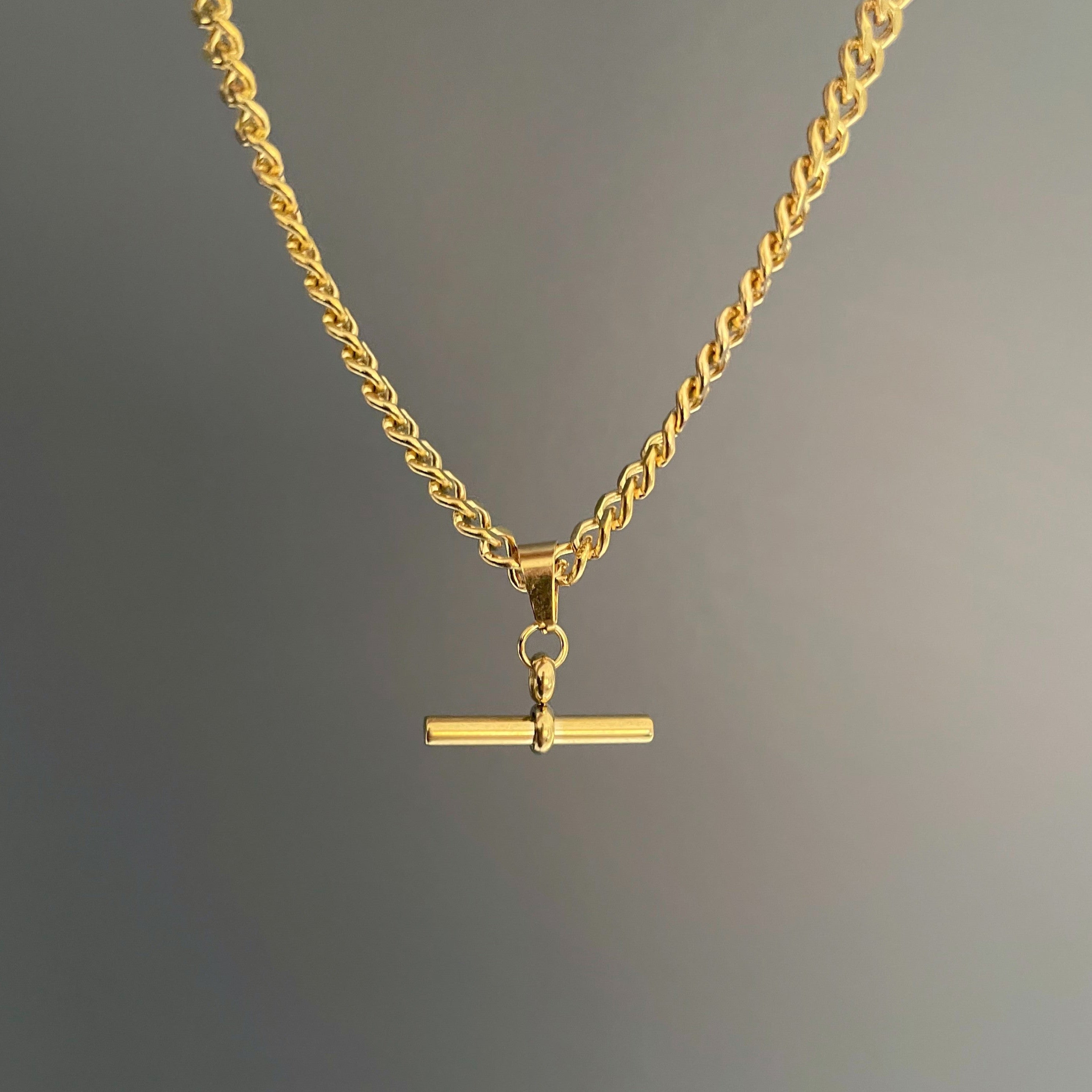 Curb T Bar Necklace - Cosmic Chains