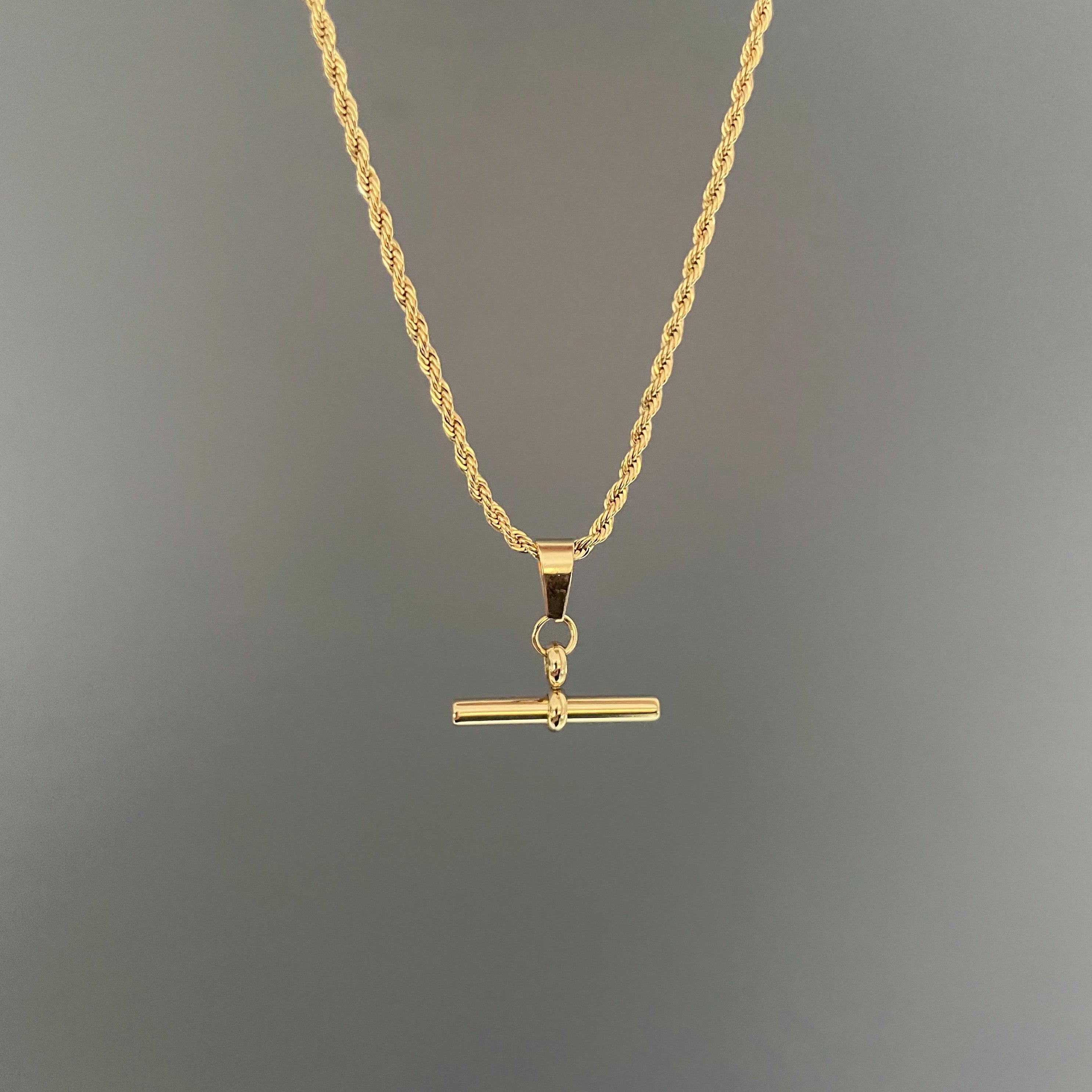 Rope T Bar Necklace - Cosmic Chains