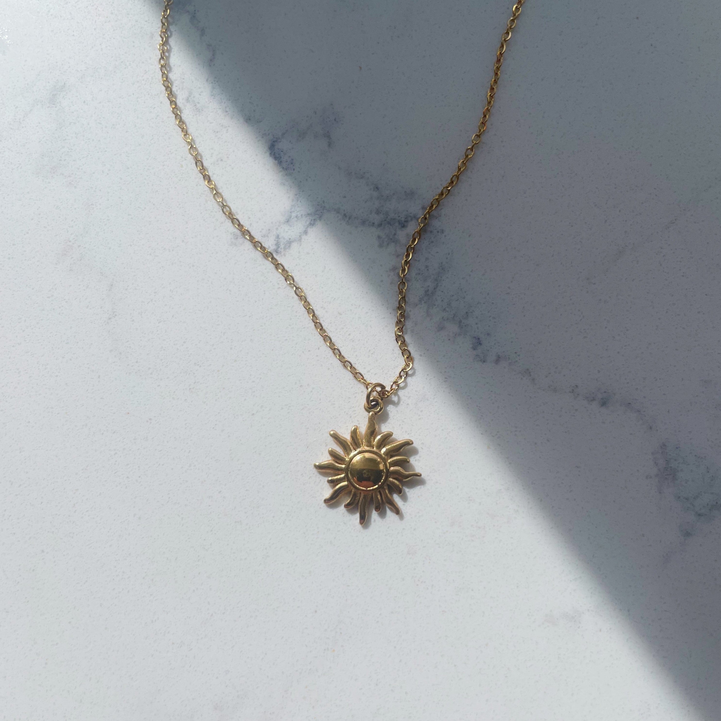 Gold Sun Necklace- Cosmic Chains