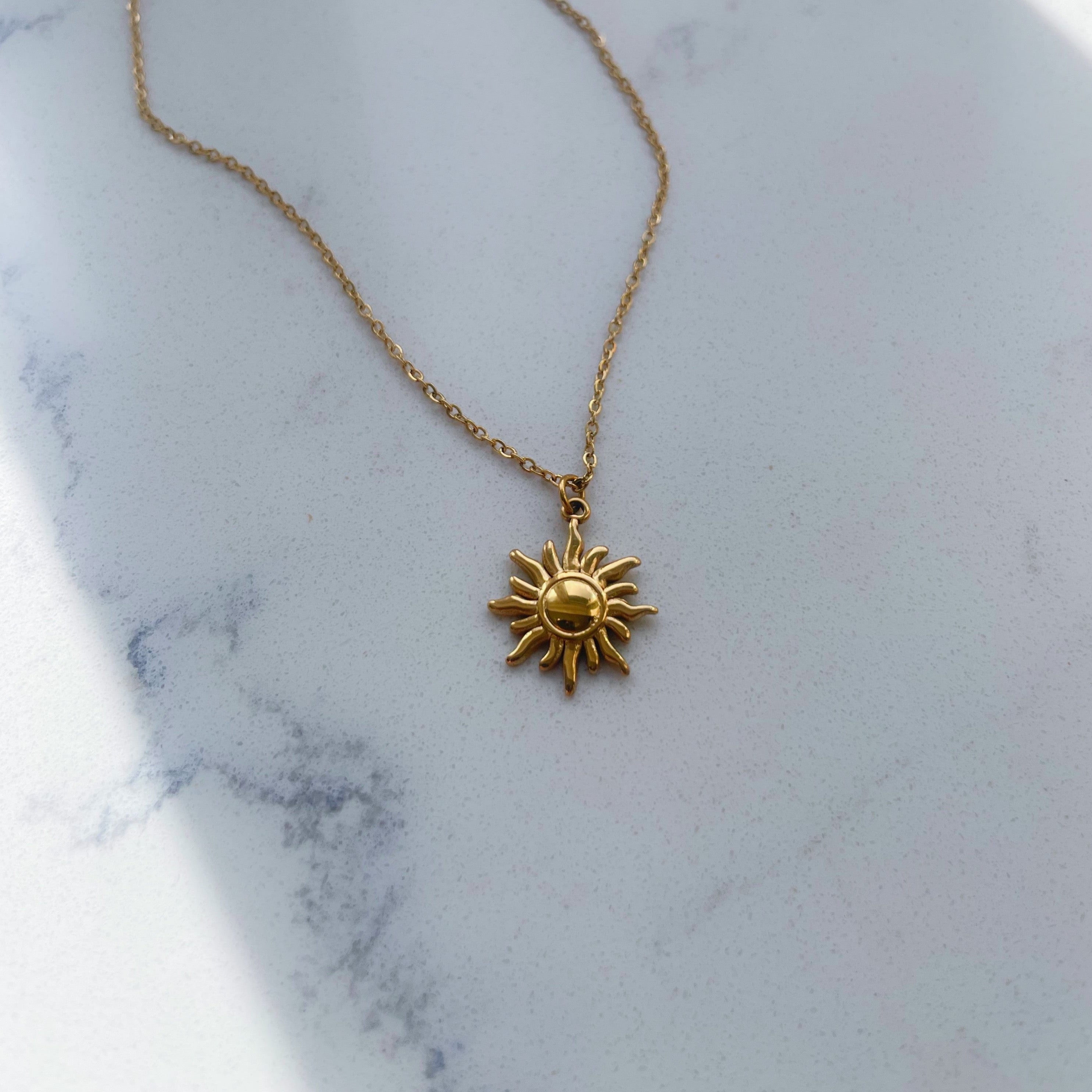 Gold Sun Necklace - Cosmic Chains