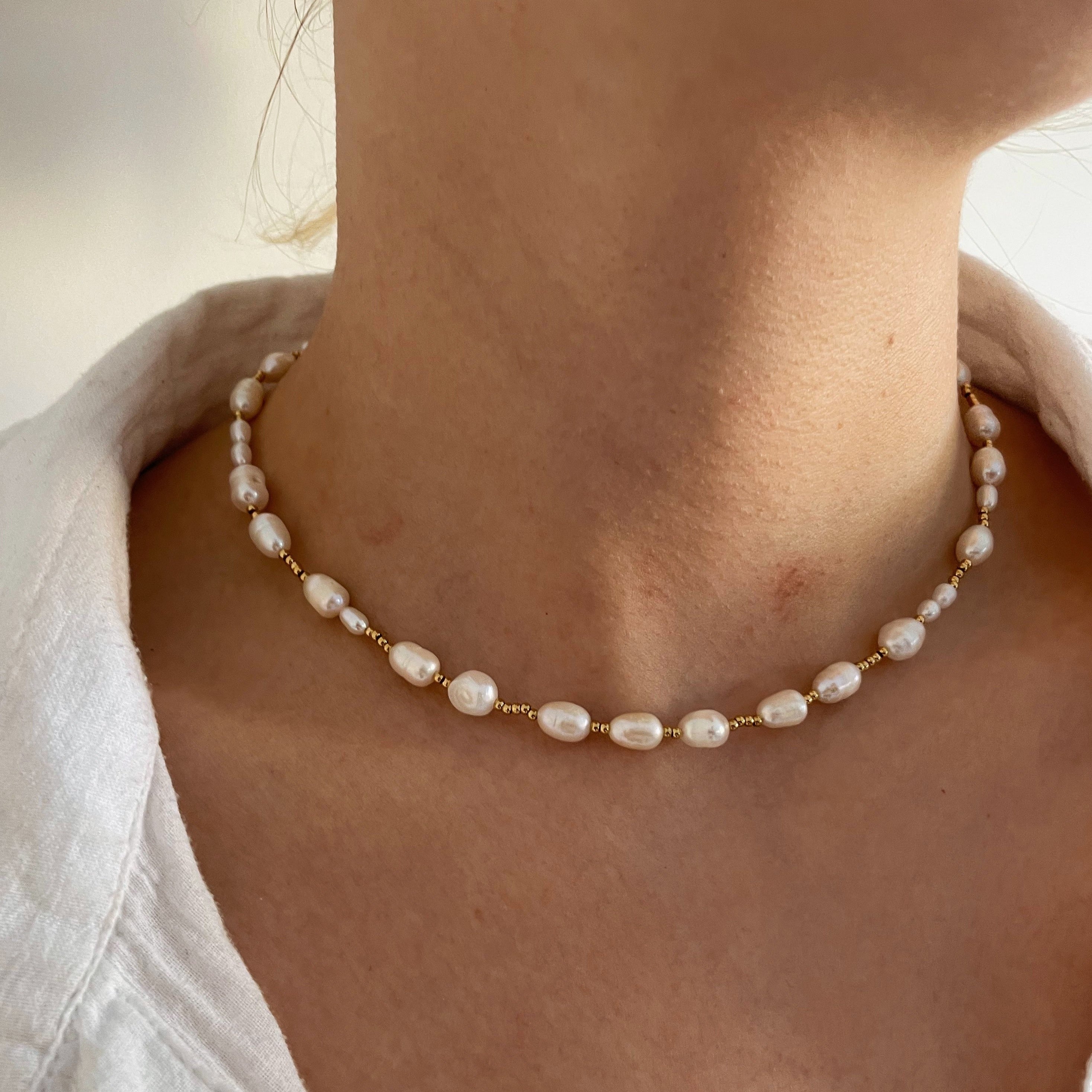 Lucia Pearl Necklace - Cosmic Chains