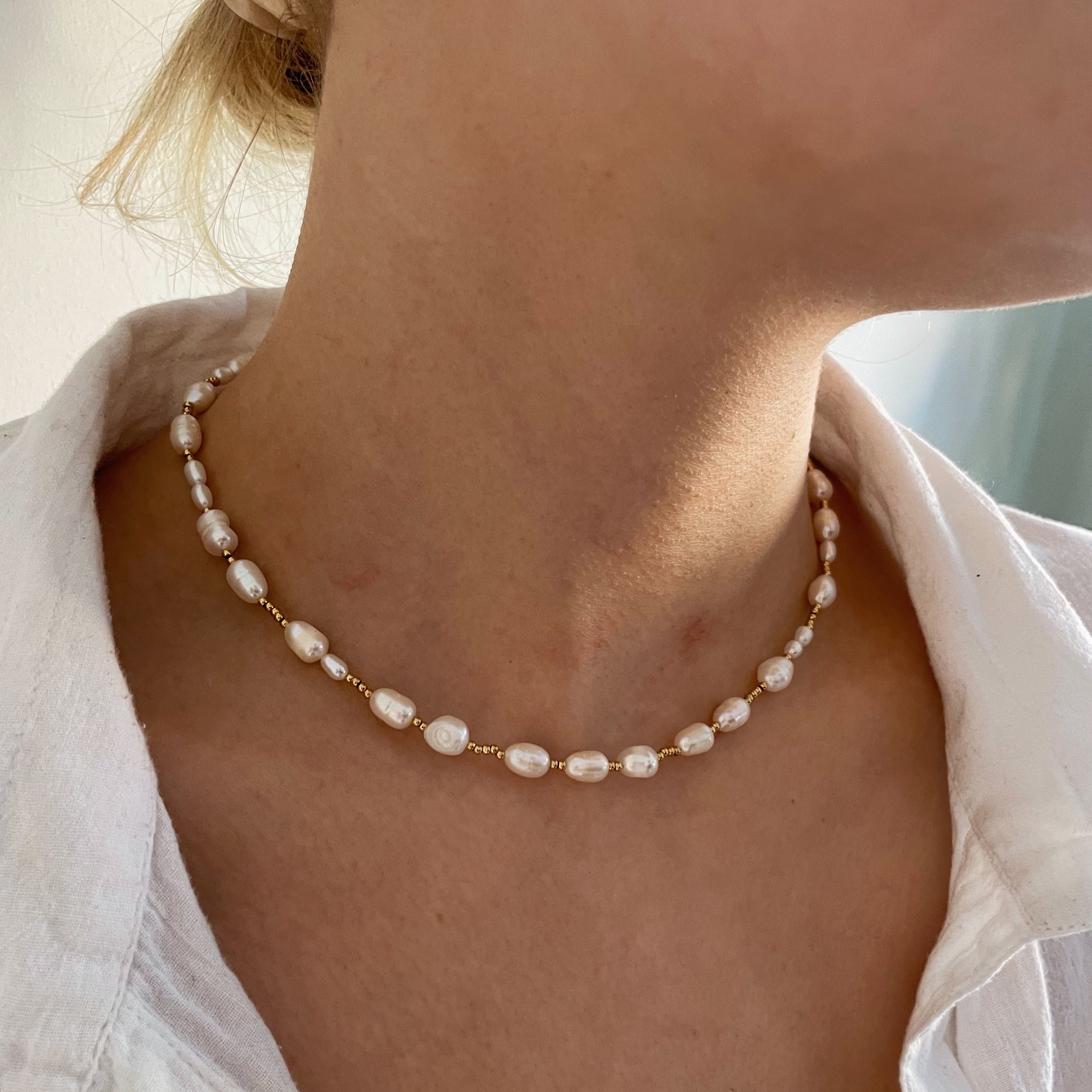 Lucia Pearl Necklace - Cosmic Chains