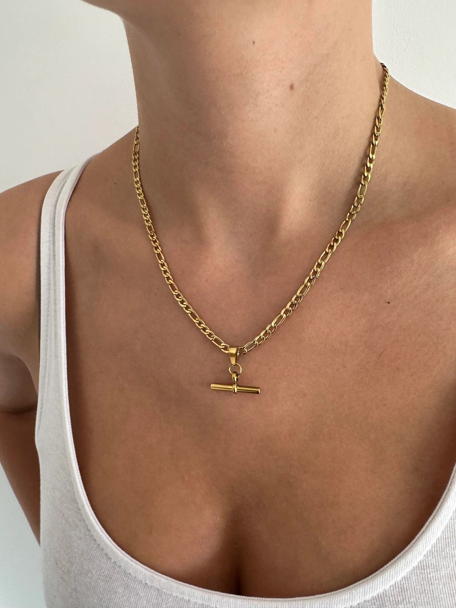 Classic Gold T bar Chain - Cosmic Chains 