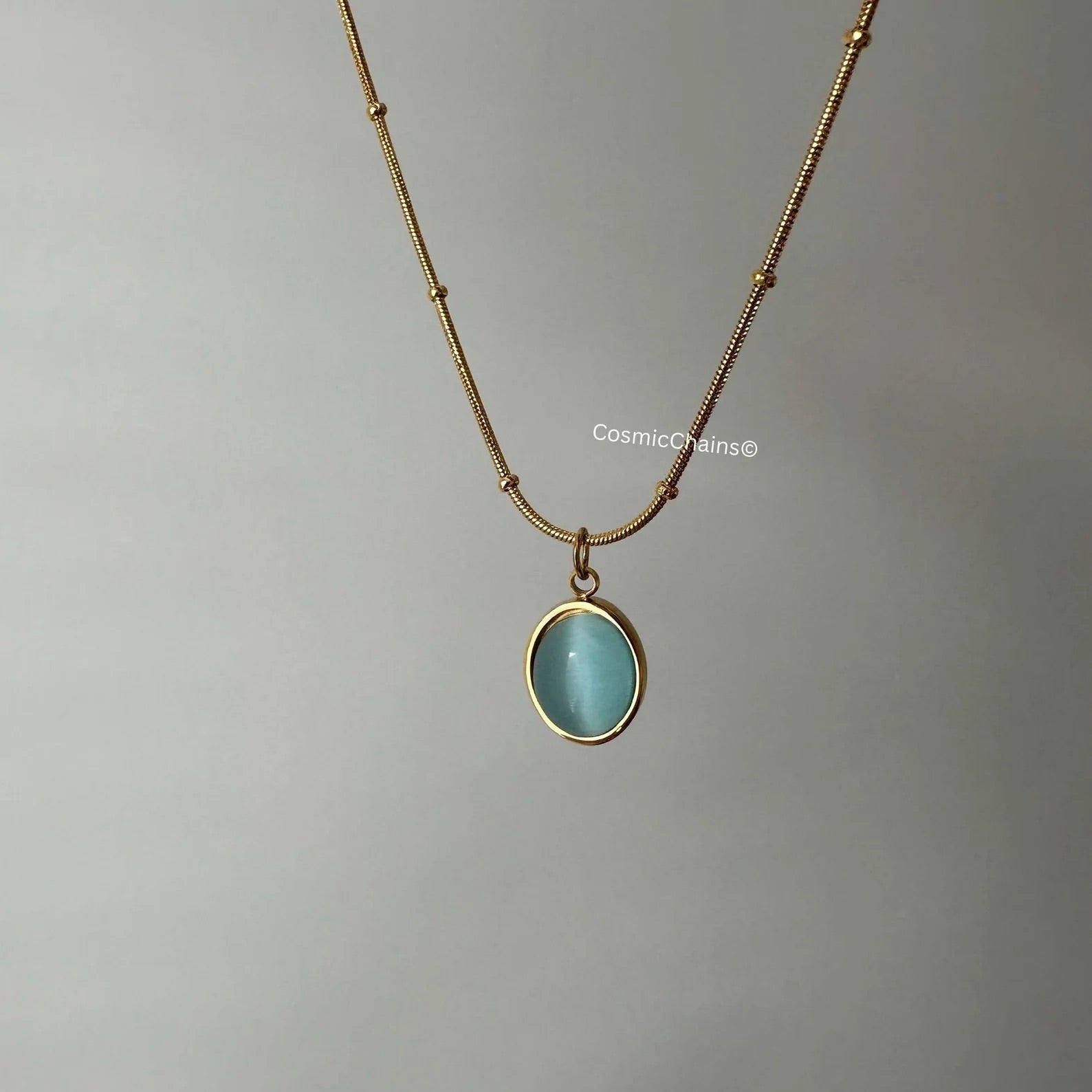 Blue Pendant Necklace - Cosmic Chains