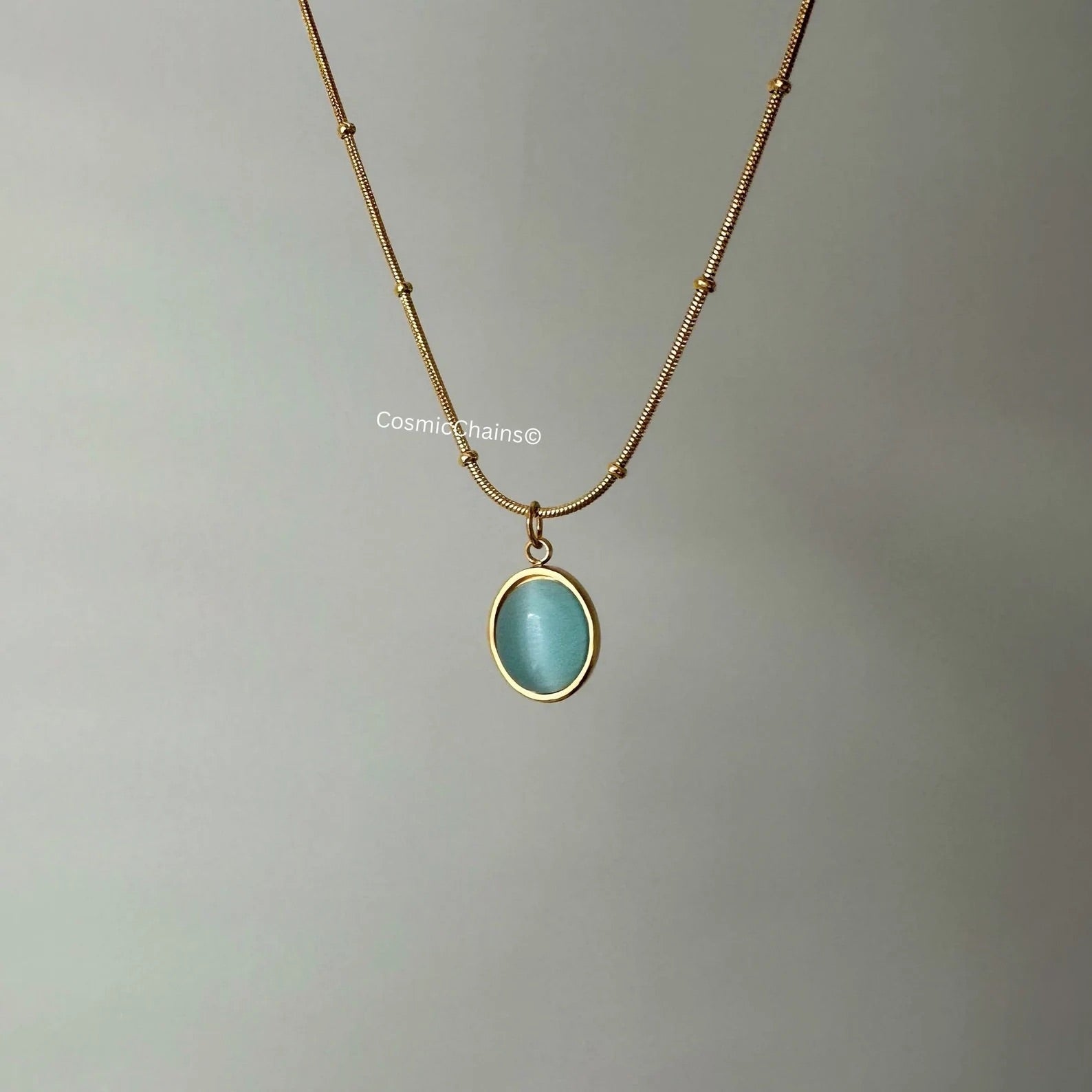 Blue Pendant Necklace - Cosmic Chains