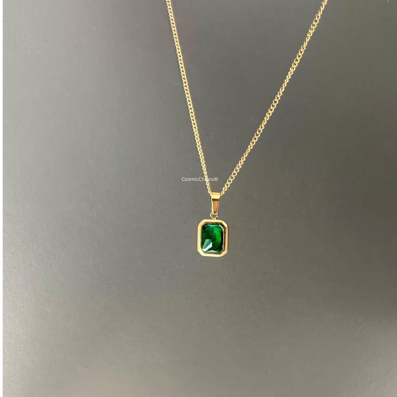 Gold and Emerald Necklace