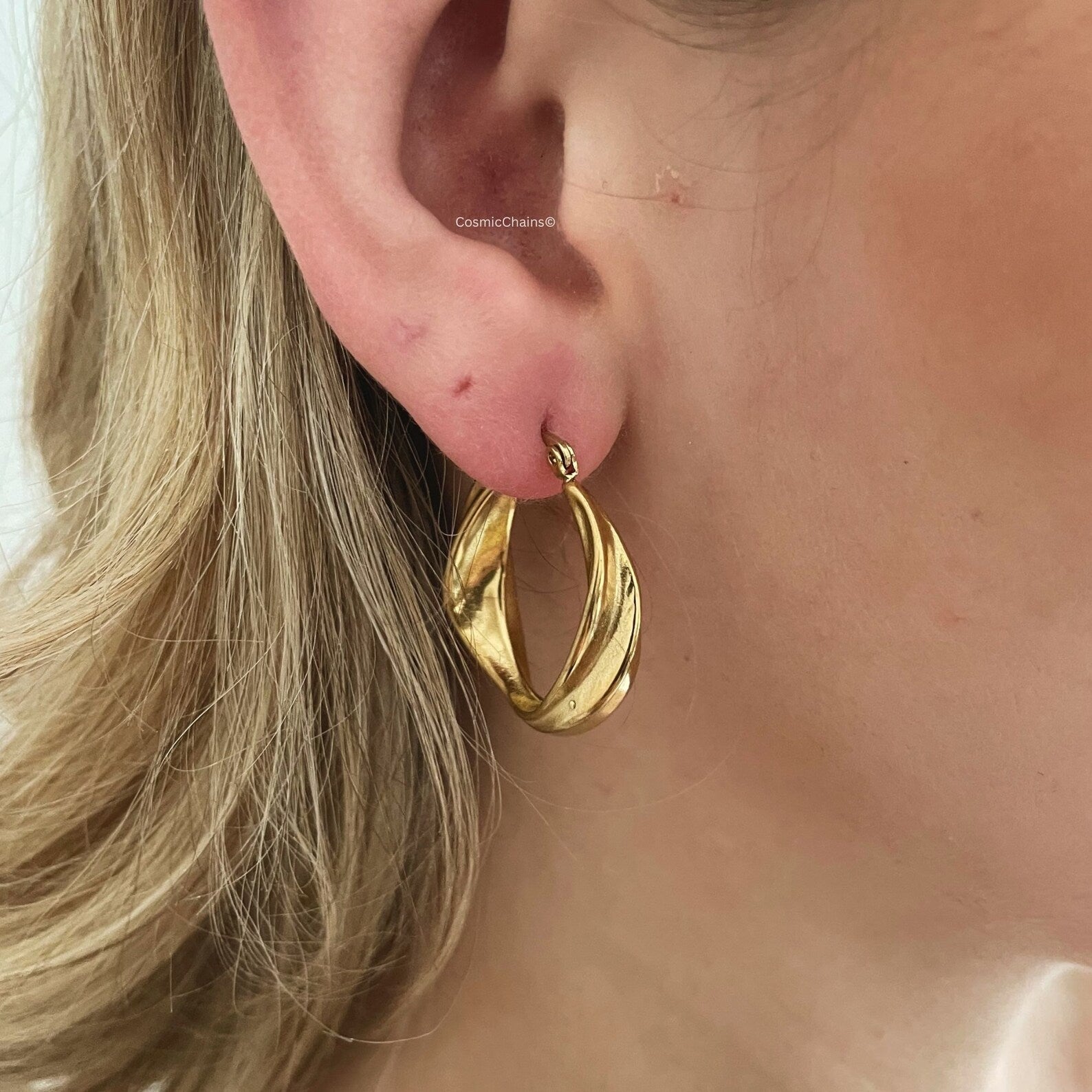 Callie Golden Hoops - Cosmic Chains