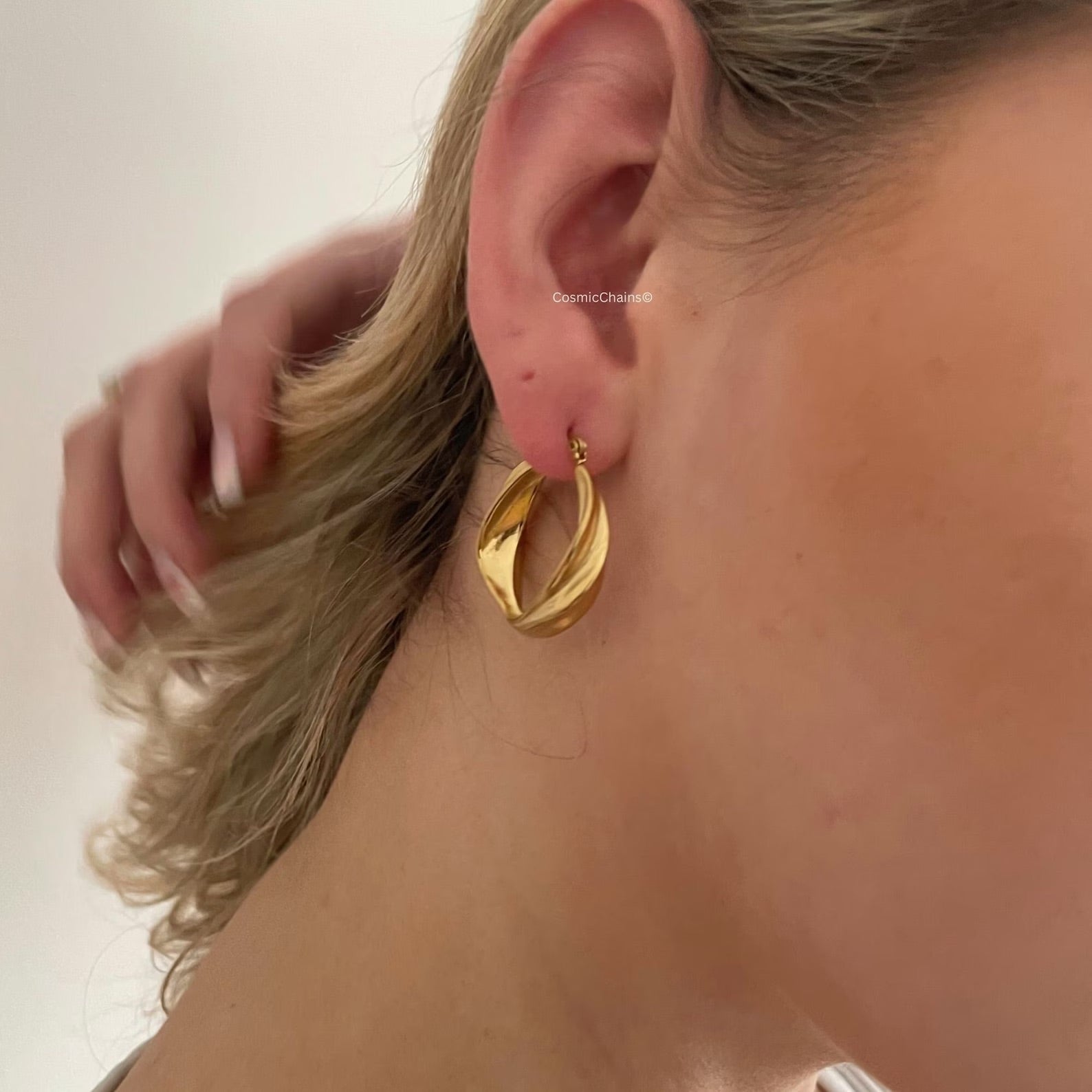 Callie Golden Hoops - Cosmic Chains
