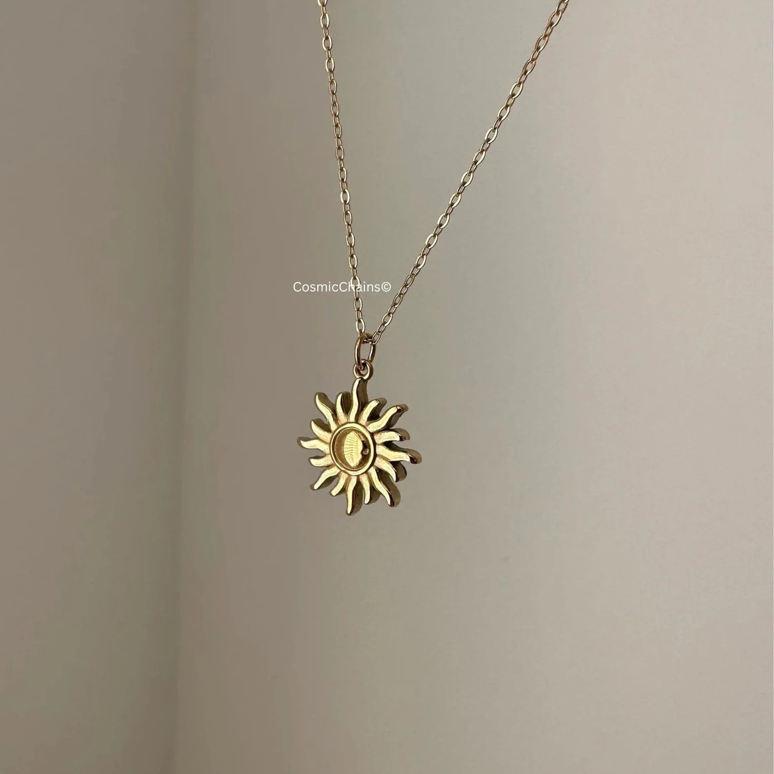 Trendy Gold Sun Necklace Jewellery for a Modern Look