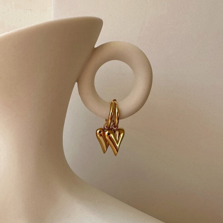 Heart Hoop Earrings timeless elegance for your special day