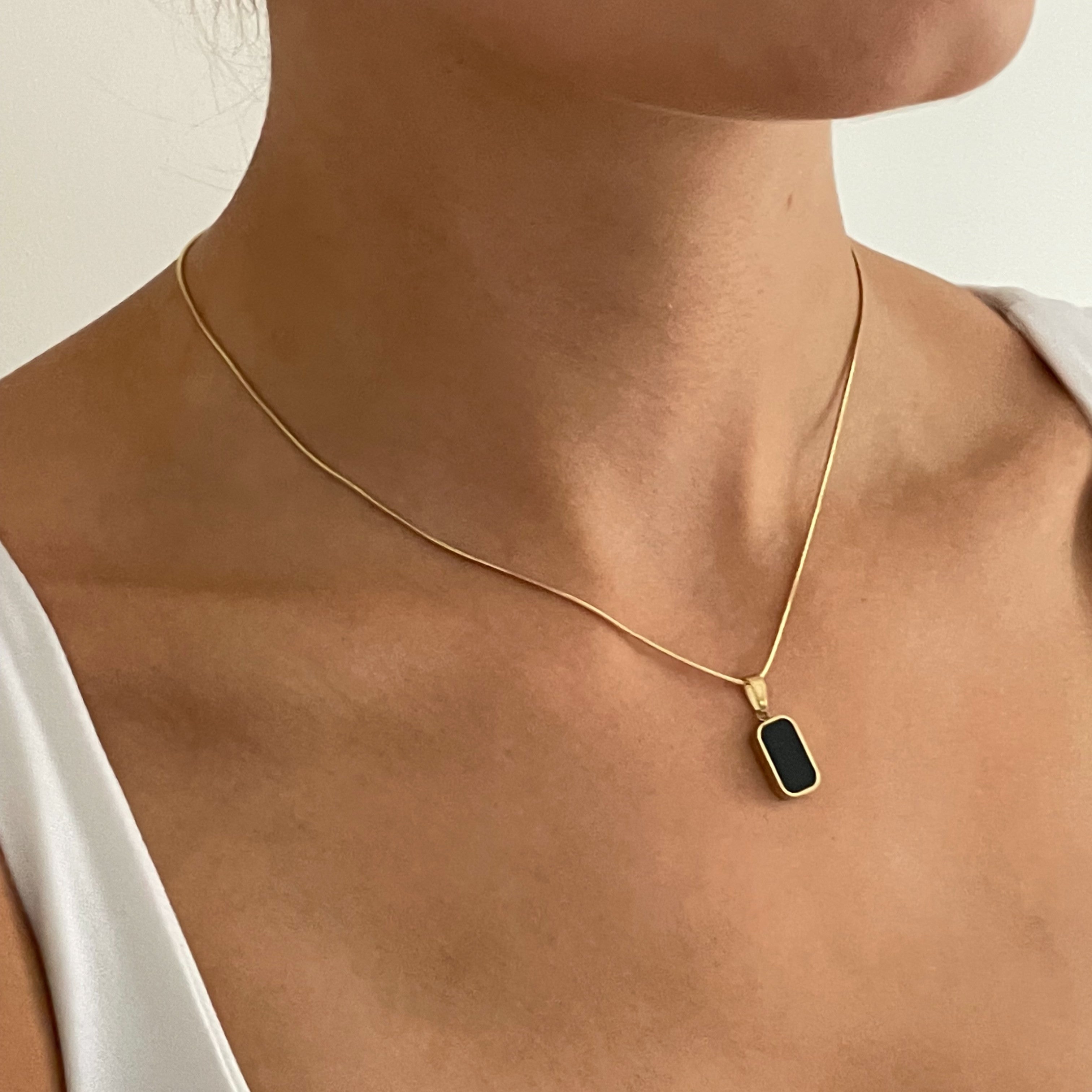 Double Sided Pendant Necklace: Perfect Stacking Piece