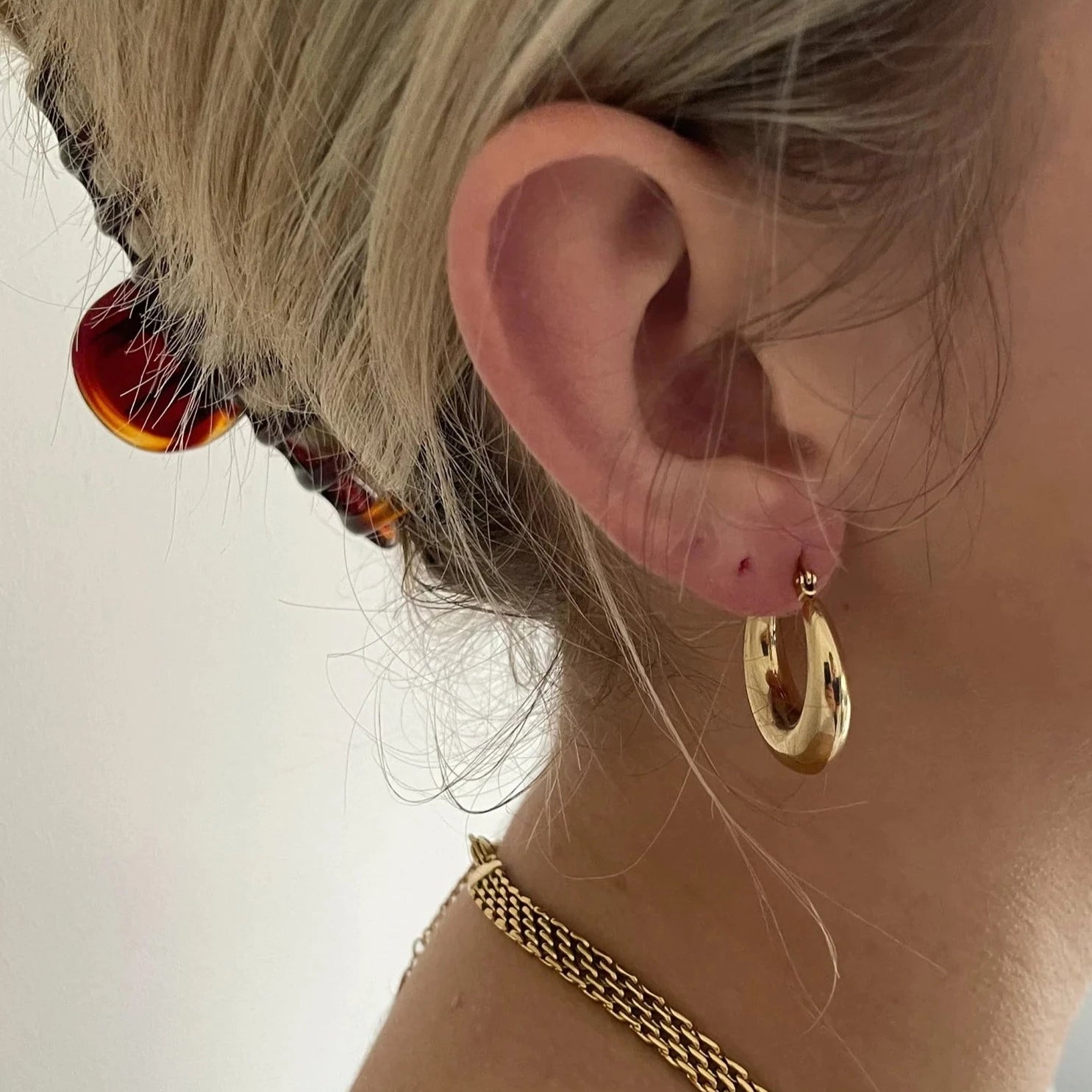 Stunning Medium Gold Hoop Earrings with a timeless design
