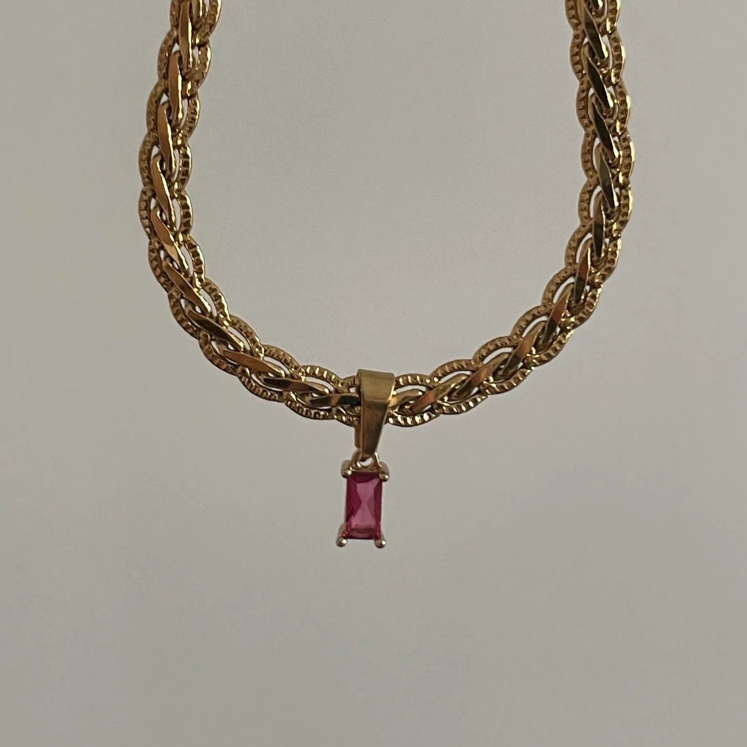 Red Gem Necklace - Cosmic Chains