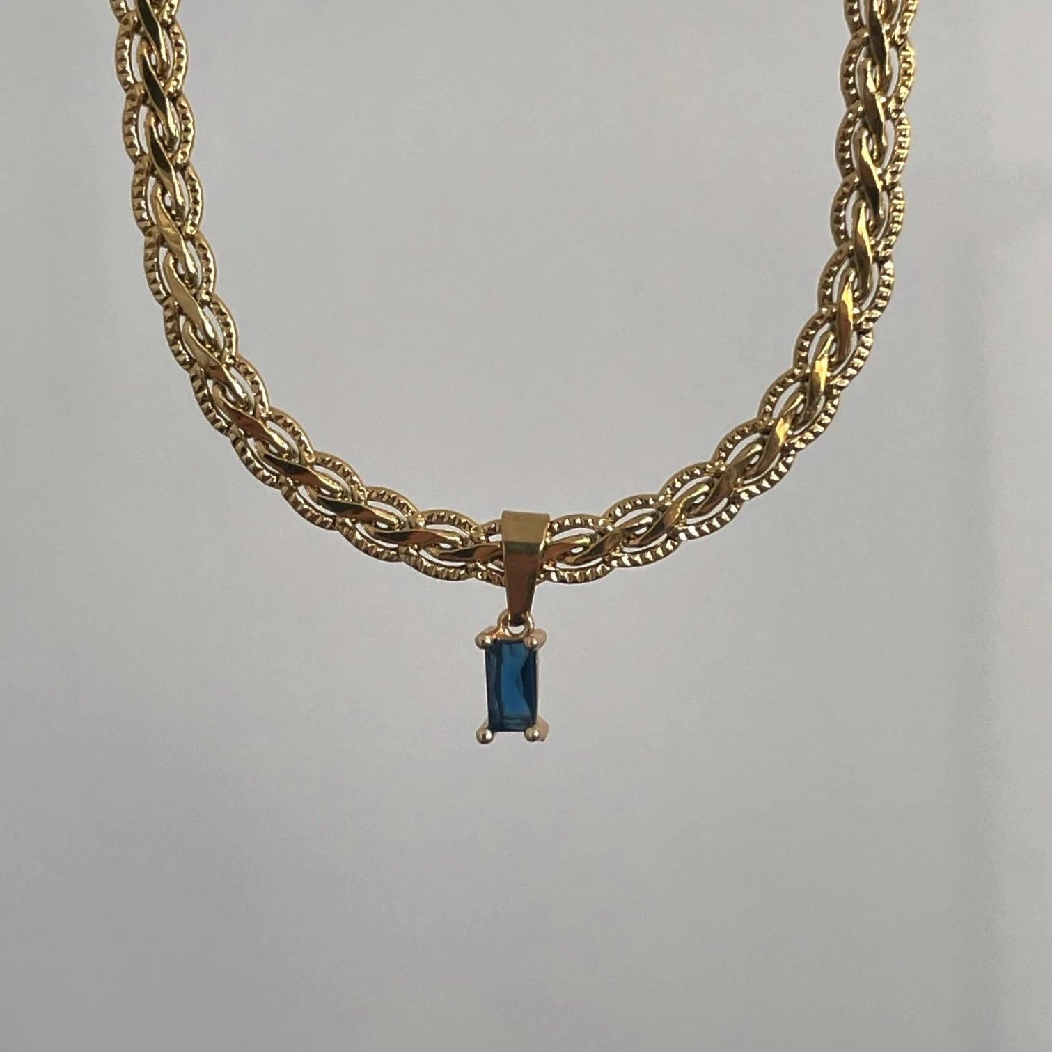 Blue Gem Necklace - Cosmic Chains