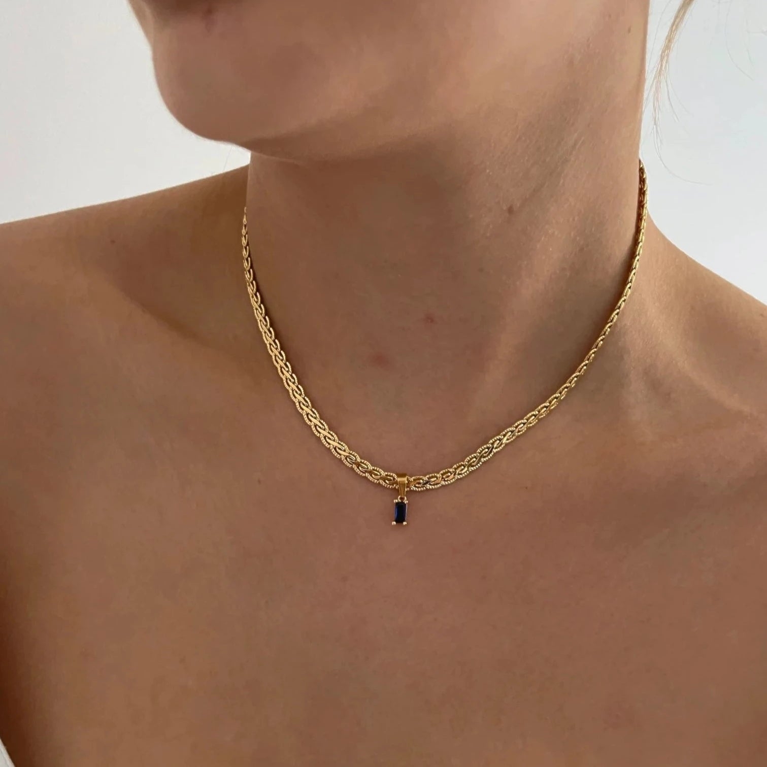 Blue Gem Necklace - Cosmic Chains