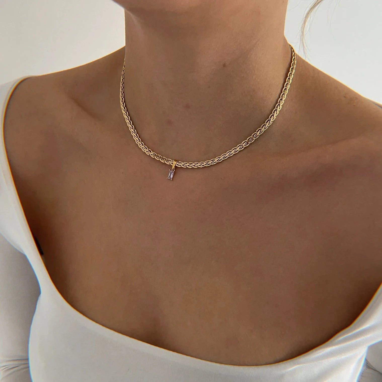 Clear Gem Necklace - Cosmic Chains