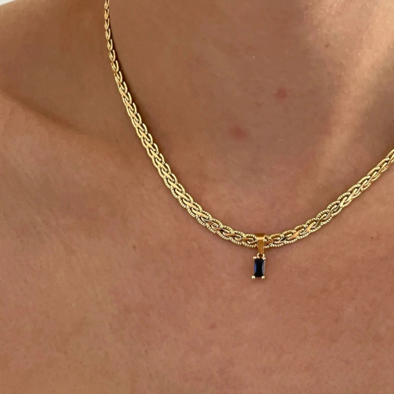 Blue Gem Necklace - Cosmic Chains