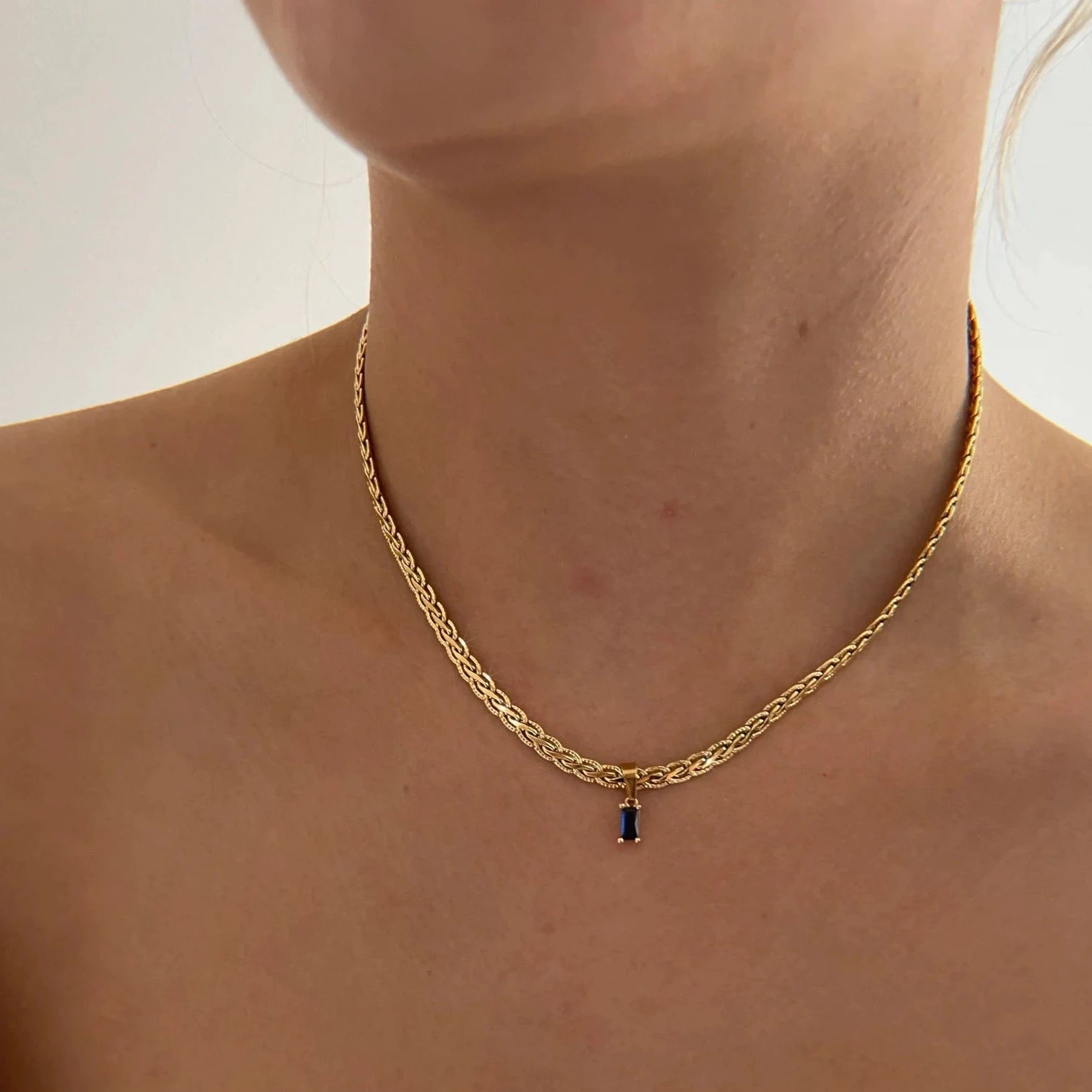 Blue Gem Necklace - Cosmic Chains