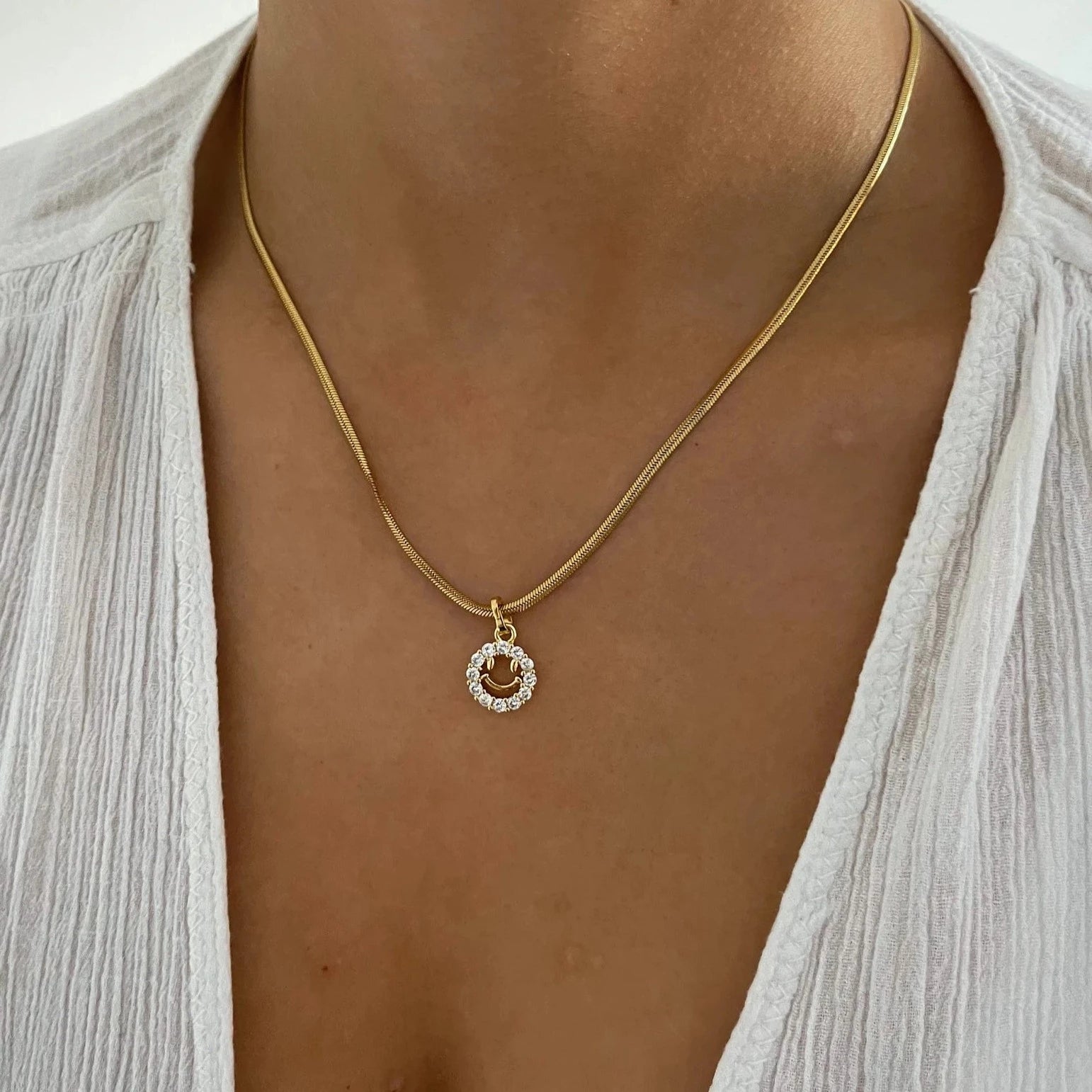 Smiley Necklace - Cosmic Chains