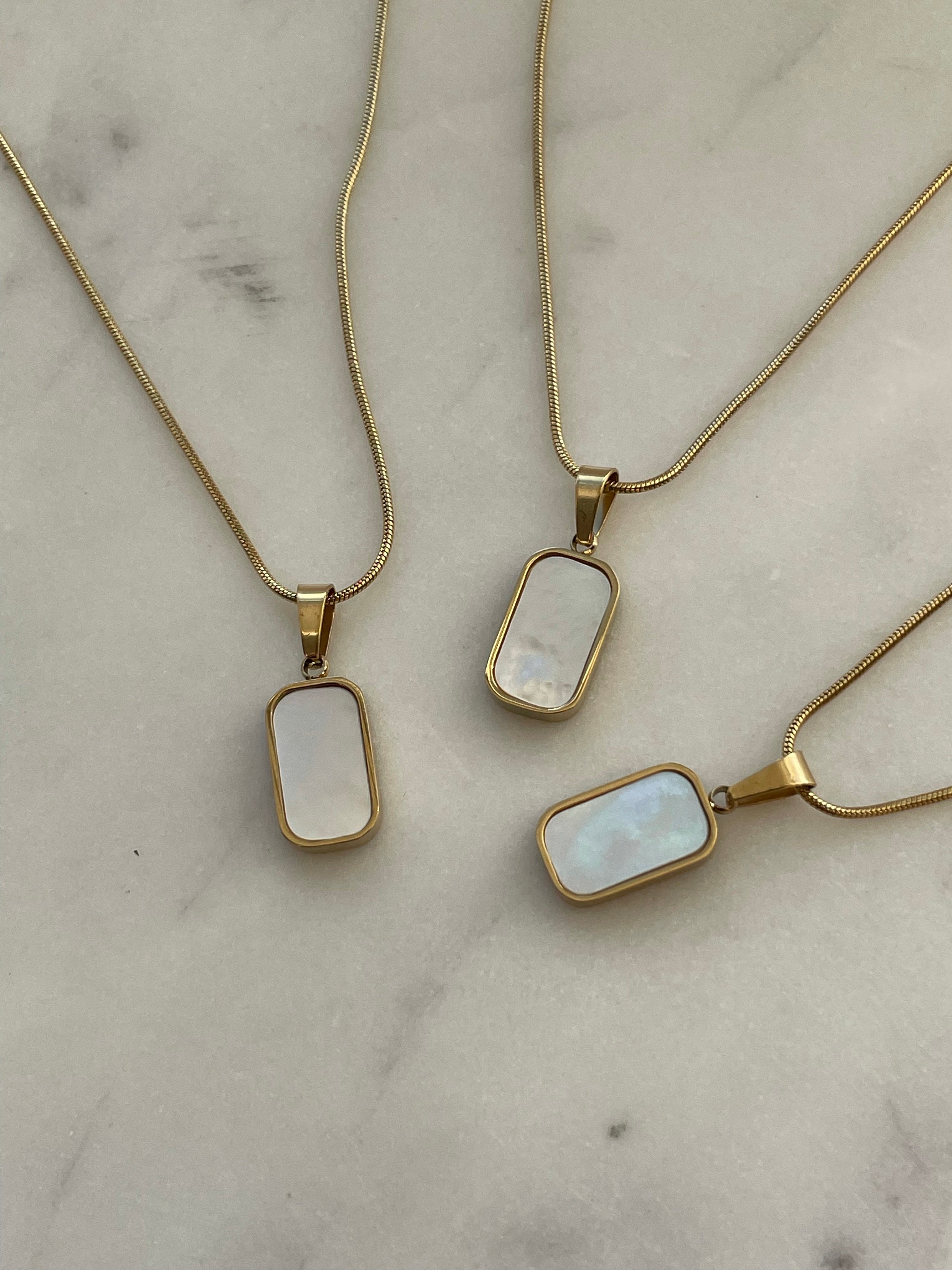 Timeless Gold Double Sided Pendant Necklace