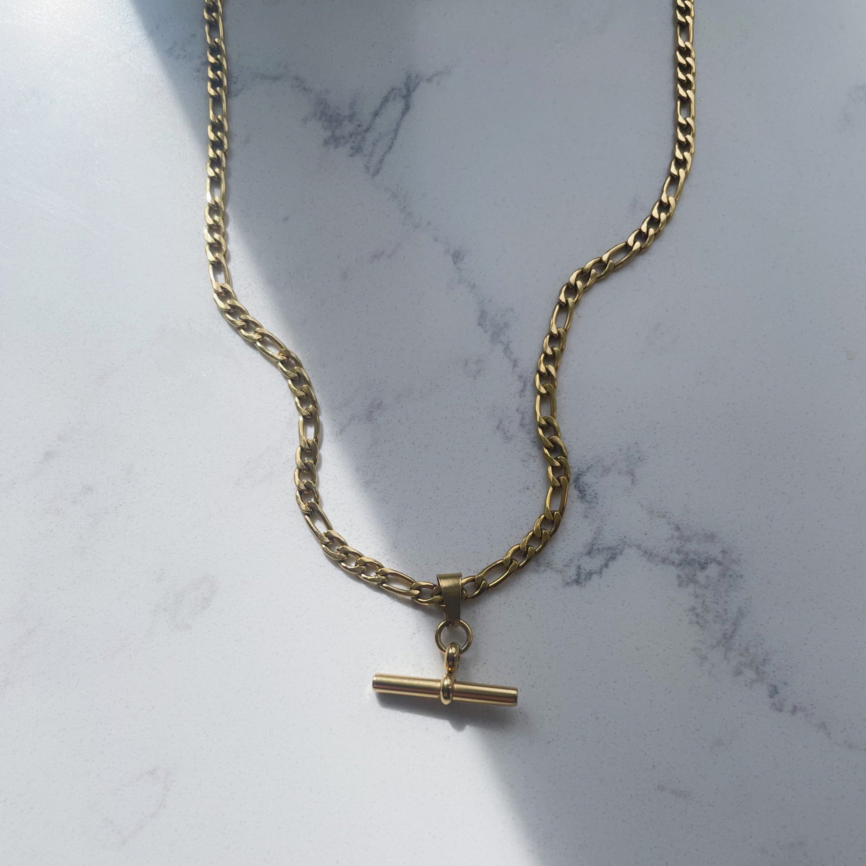 Gold T Bar Necklace for everyday wear