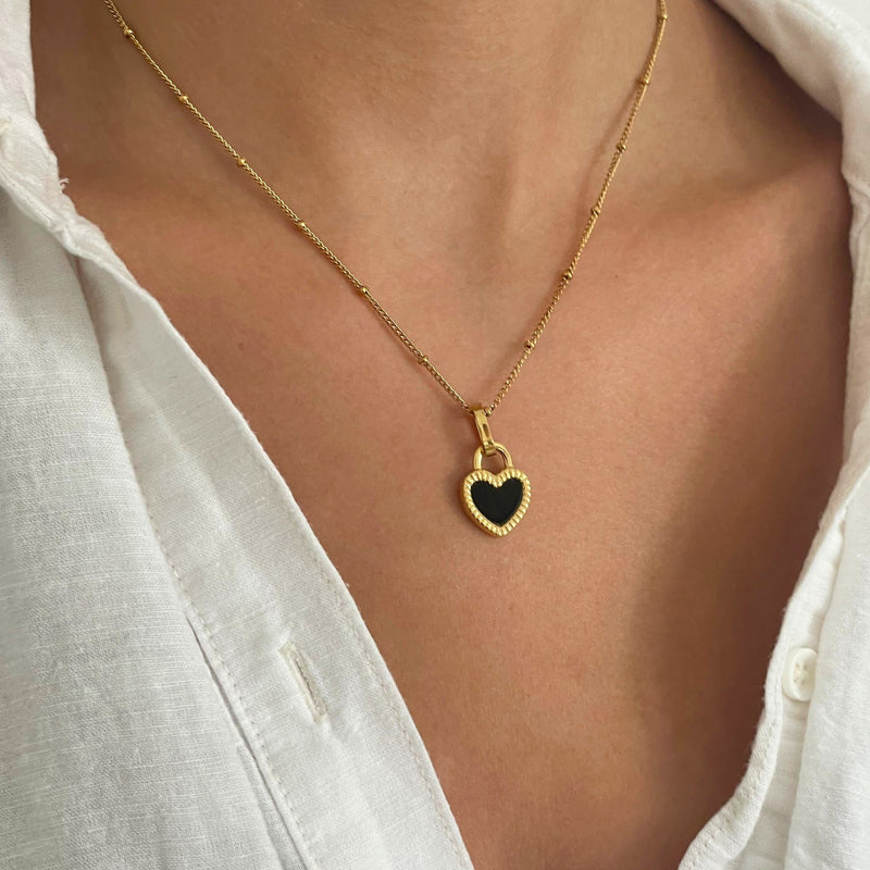 Double Sided Heart Necklace - Cosmic Chains 