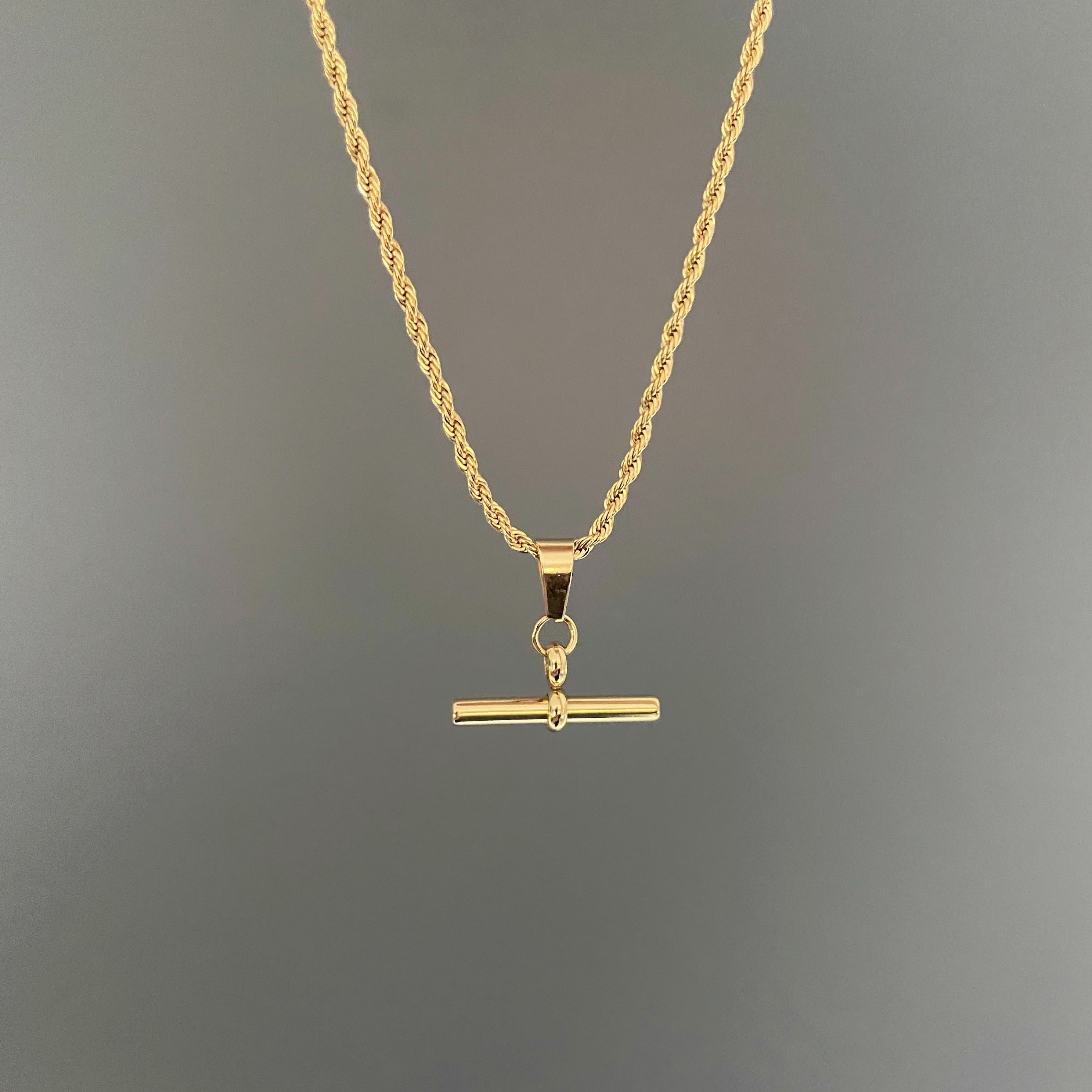 Rope T Bar Necklace - Cosmic Chains 