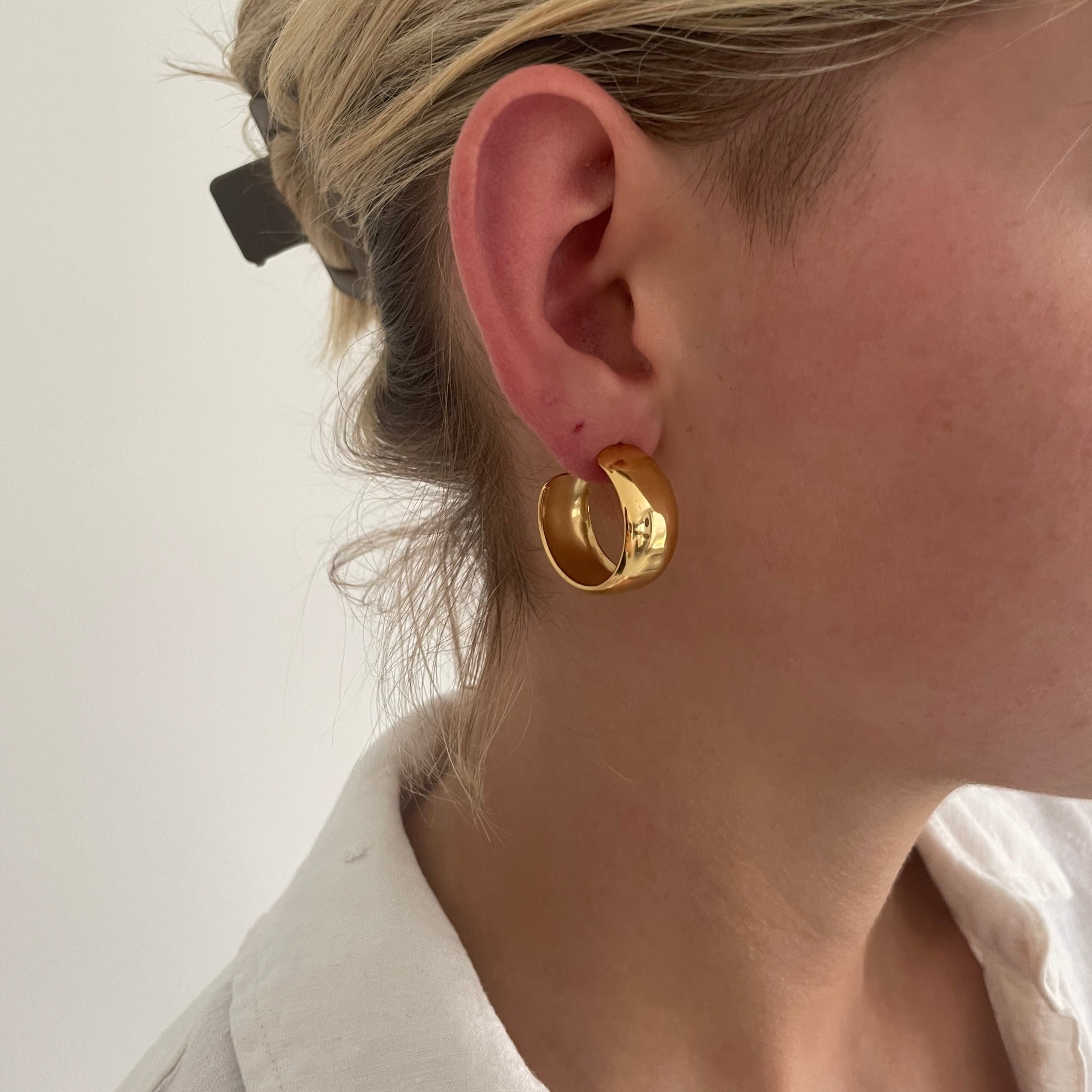 Chunky Gold Hoops - Perfect for Dressing Up or Down
