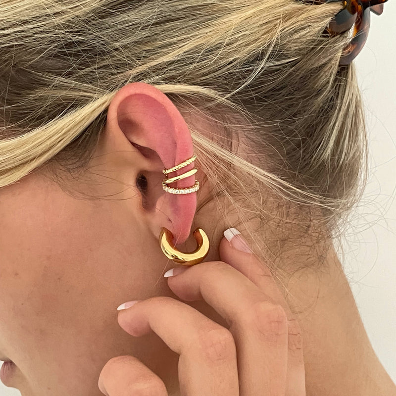 Cartilage Earring Piercing, 14K White Gold Hoop, Best Earrings – AMYO  Jewelry