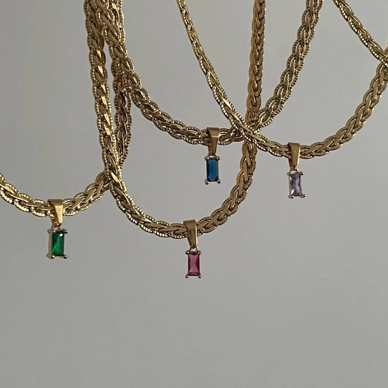 Red Gem Necklace - Cosmic Chains 