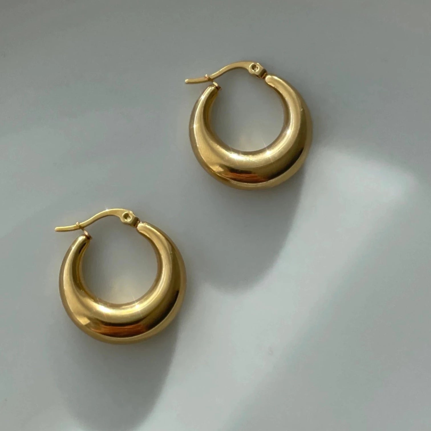 Chunky Gold Hoops for Everyday Wear