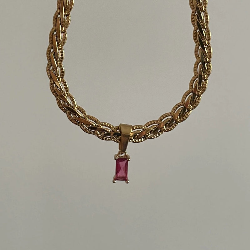 Red Gem Necklace - Cosmic Chains 