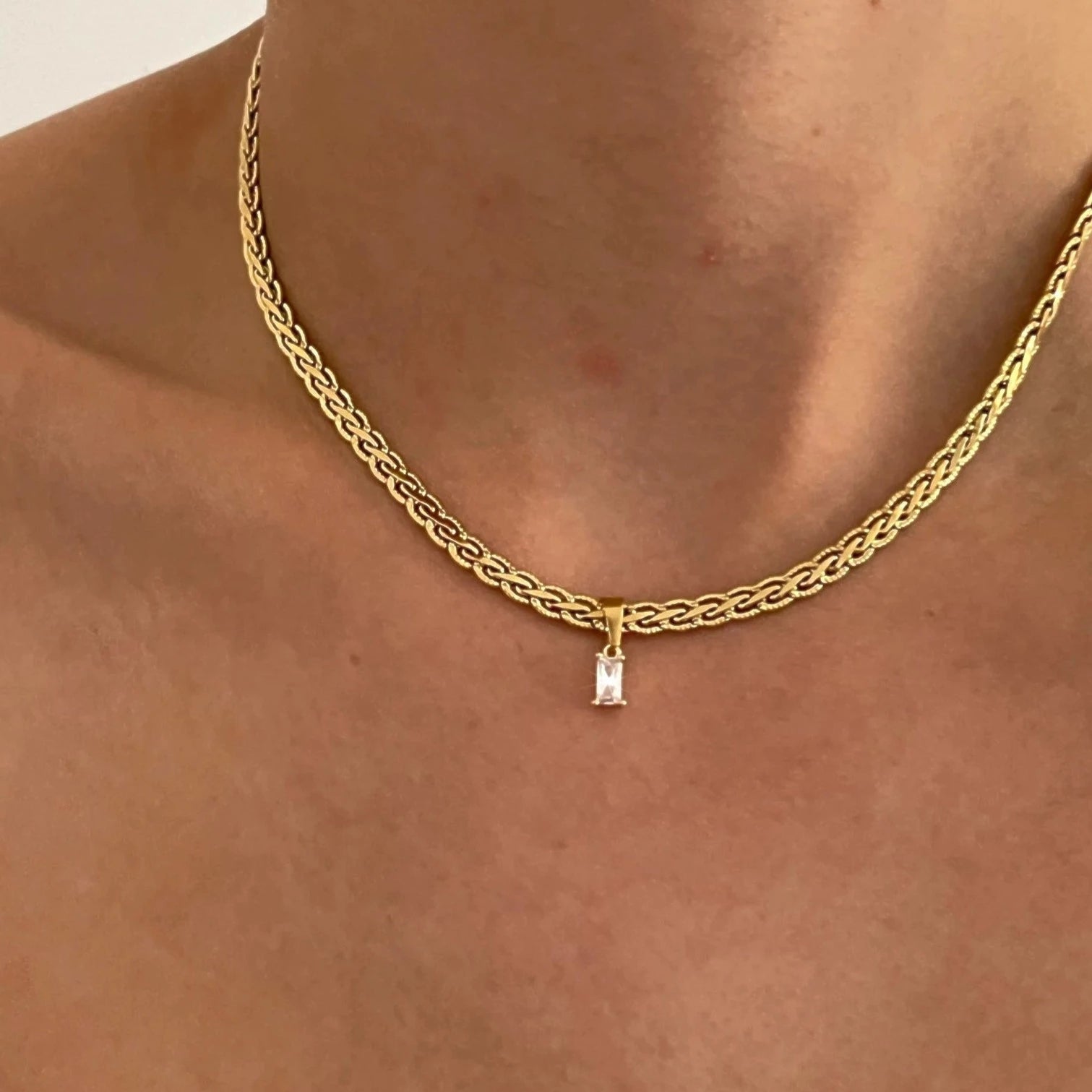 Clear Gem Necklace - Cosmic Chains 