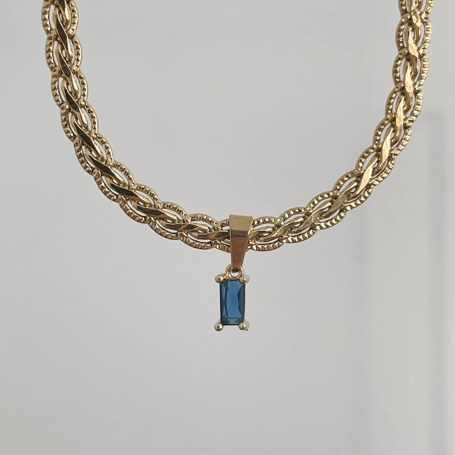 Blue Gem Necklace - Cosmic Chains 